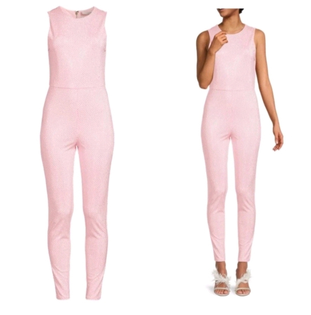 ALICE + OLIVIA FREDDIE CREWNECK EMBELLISHED CATSUIT $595 - Picture 5 of 15